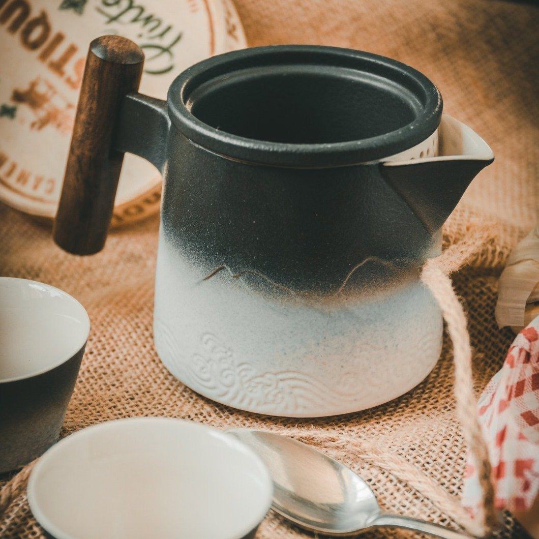 The Bodø Coffee Cup - Ceramic Mug w/ Wood handle by Ecletticos