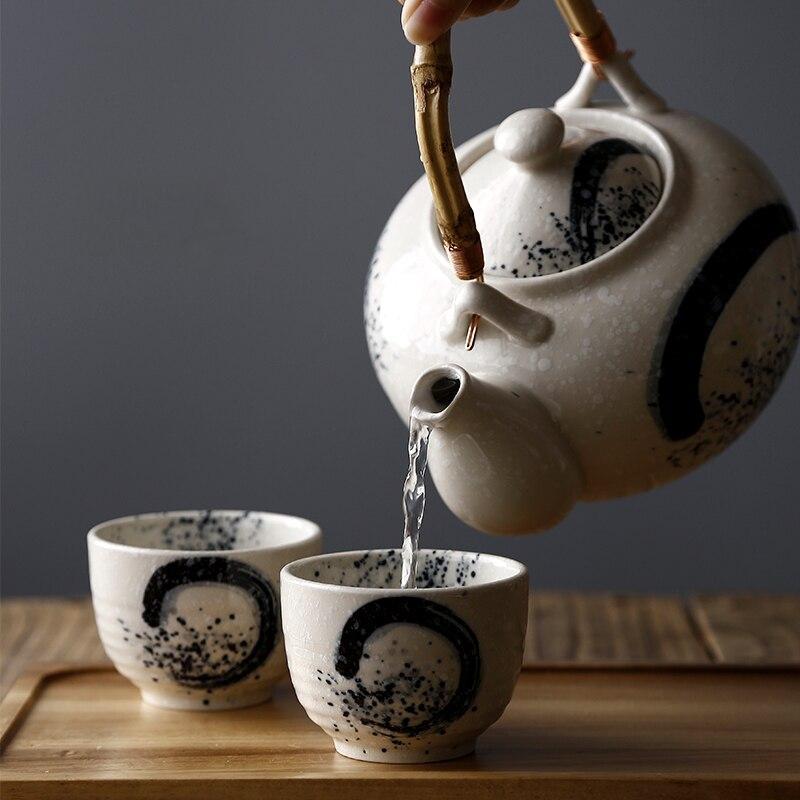 Lovely One-of-a-kind Japanese Tea Set: Teapot Sugar Creamer 