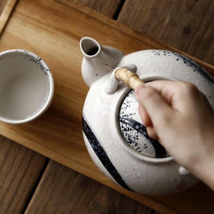 Porcelain Japanese Teapot Set, Japanese Ceramic Teapot Set